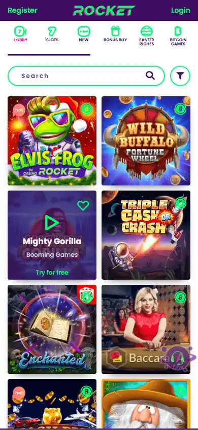 Casino Rocket mobile game gallery